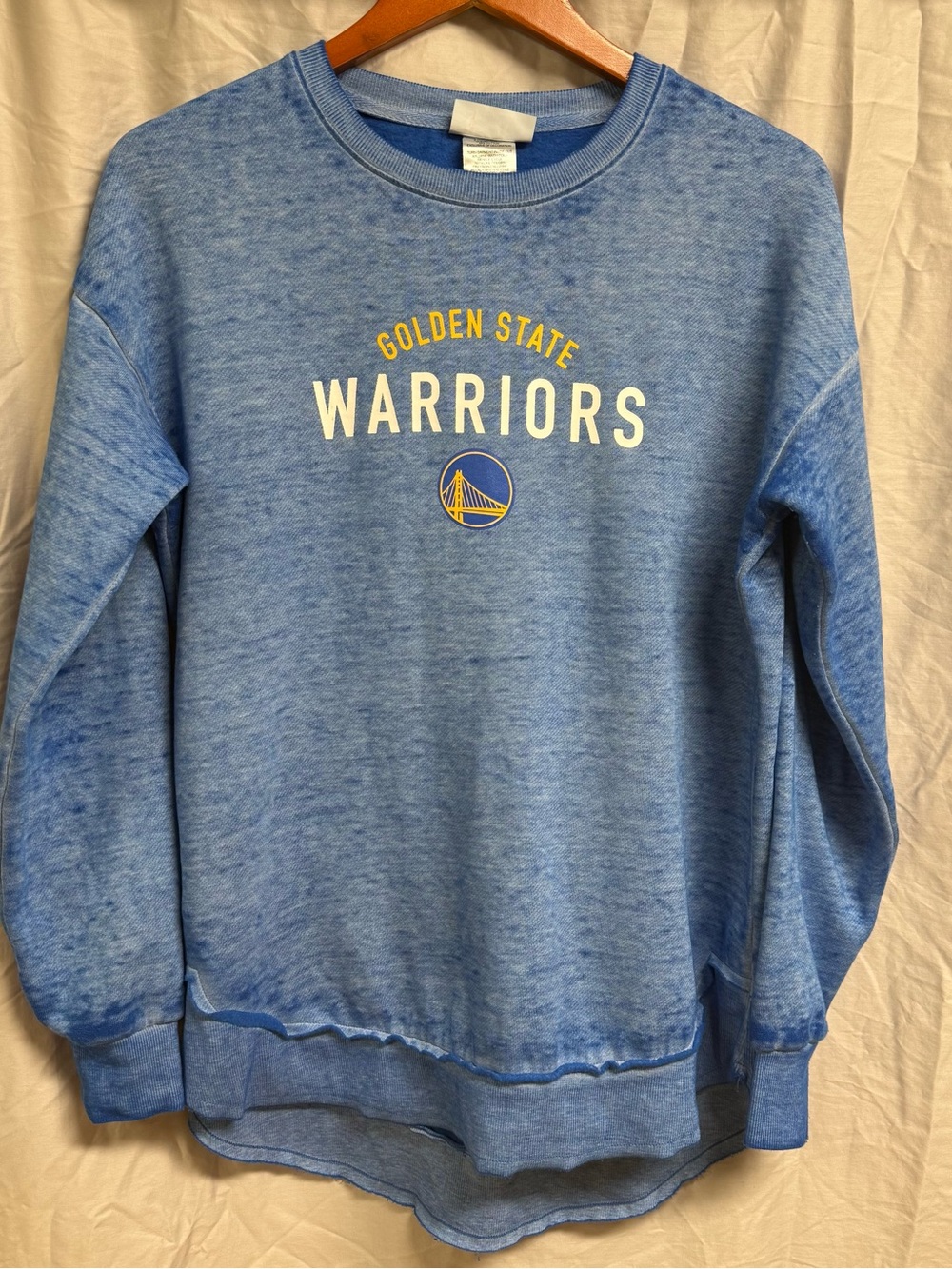 Women’s NBA Golden State Warriors Light Blue Crewneck Sweatshirt size M